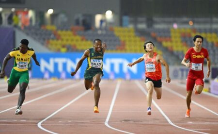 Jeremiah Azu Shines Bright with 60m Gold at World Athletics Indoor Championships!