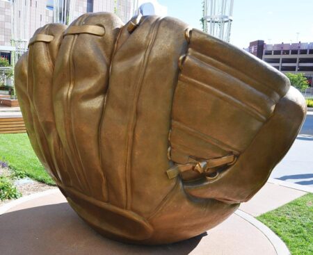 Step Into the Game: Giant Baseball Glove Sculpture Arrives at the Ballpark